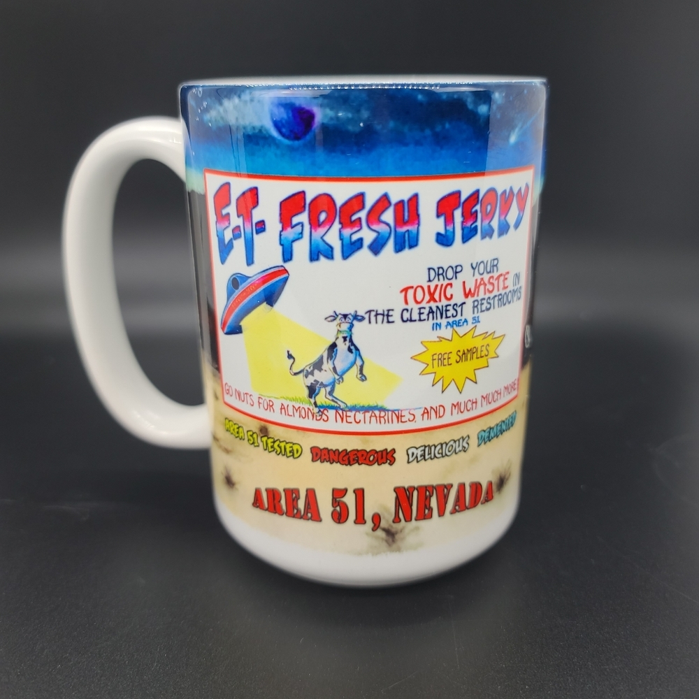 E-T Fresh Jerky 14oz Mug Area 51 Nevada